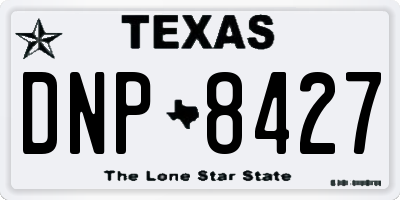 TX license plate DNP8427