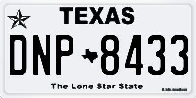 TX license plate DNP8433
