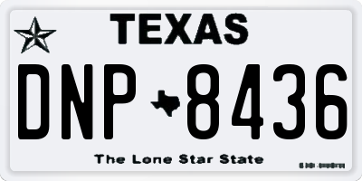 TX license plate DNP8436