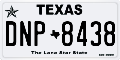 TX license plate DNP8438