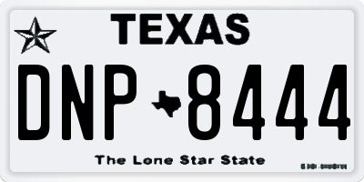 TX license plate DNP8444