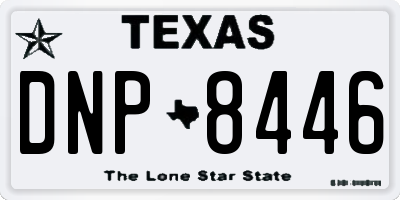 TX license plate DNP8446