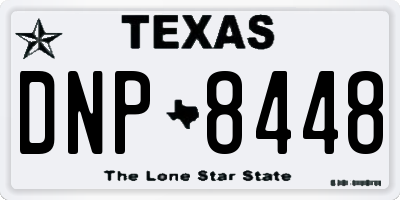 TX license plate DNP8448