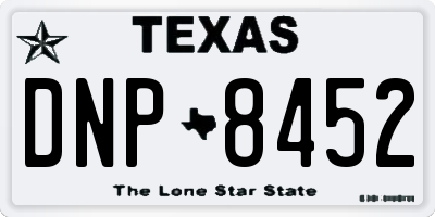 TX license plate DNP8452