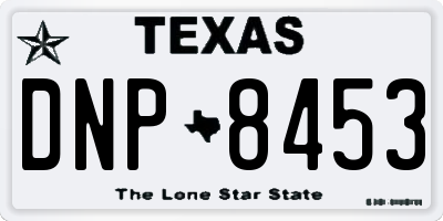 TX license plate DNP8453