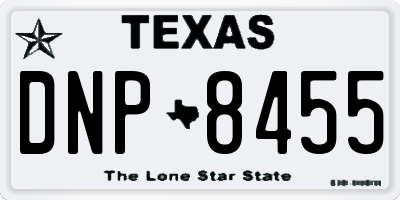 TX license plate DNP8455