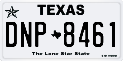 TX license plate DNP8461