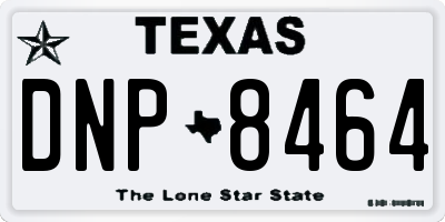 TX license plate DNP8464