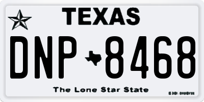 TX license plate DNP8468