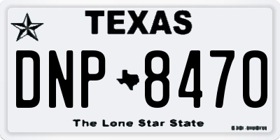 TX license plate DNP8470