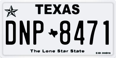 TX license plate DNP8471