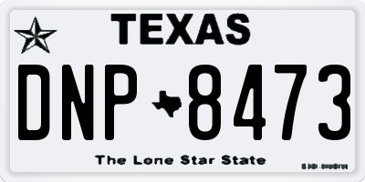 TX license plate DNP8473