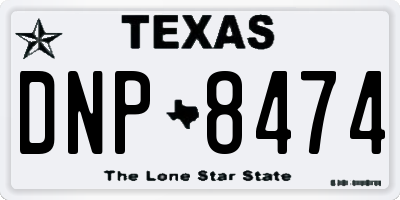 TX license plate DNP8474