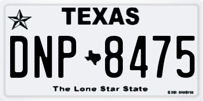 TX license plate DNP8475