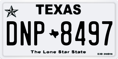 TX license plate DNP8497