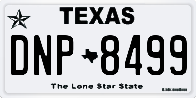 TX license plate DNP8499