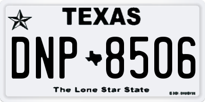 TX license plate DNP8506