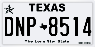 TX license plate DNP8514