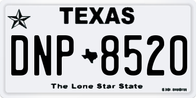 TX license plate DNP8520