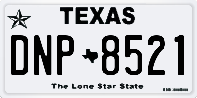 TX license plate DNP8521