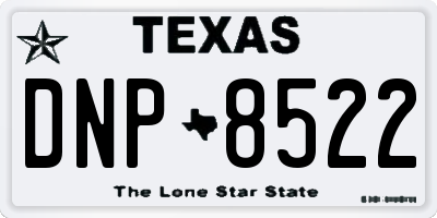 TX license plate DNP8522