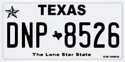 TX license plate DNP8526