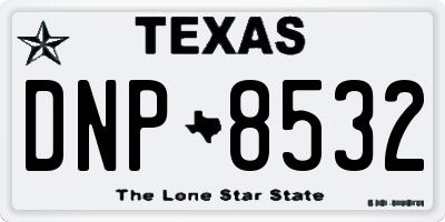 TX license plate DNP8532