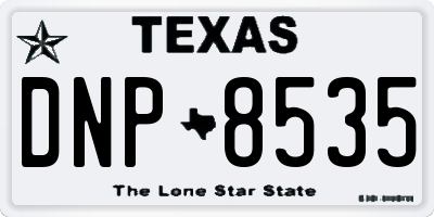 TX license plate DNP8535