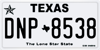 TX license plate DNP8538