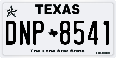 TX license plate DNP8541