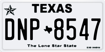 TX license plate DNP8547