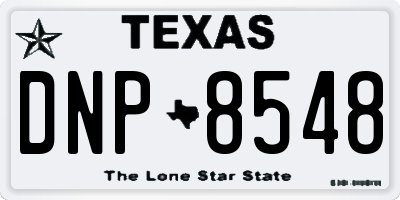 TX license plate DNP8548