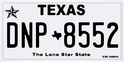 TX license plate DNP8552