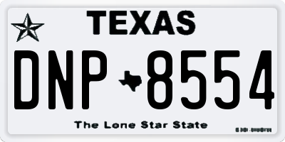 TX license plate DNP8554