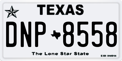 TX license plate DNP8558