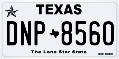TX license plate DNP8560