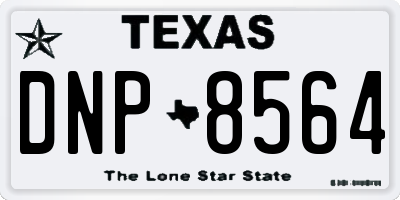 TX license plate DNP8564