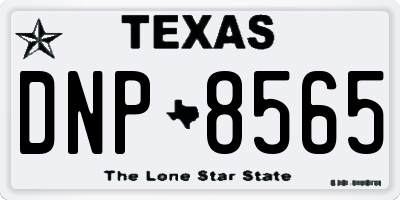 TX license plate DNP8565