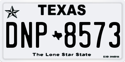TX license plate DNP8573