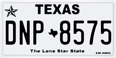 TX license plate DNP8575