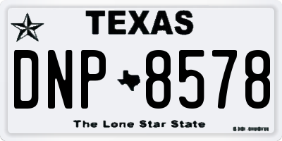 TX license plate DNP8578