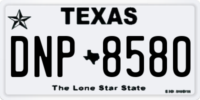 TX license plate DNP8580