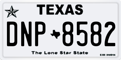 TX license plate DNP8582
