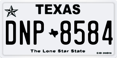 TX license plate DNP8584