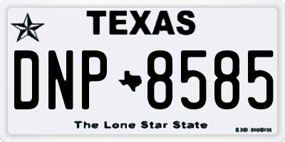 TX license plate DNP8585