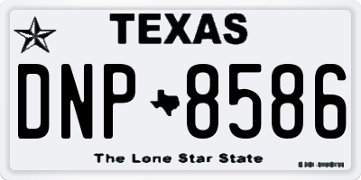 TX license plate DNP8586