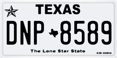 TX license plate DNP8589
