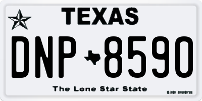 TX license plate DNP8590