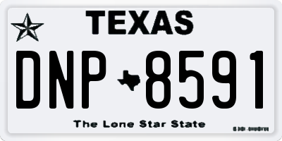 TX license plate DNP8591