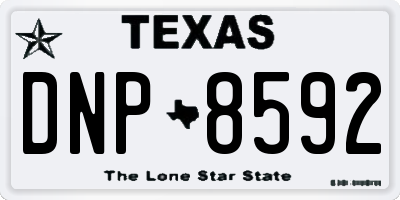 TX license plate DNP8592